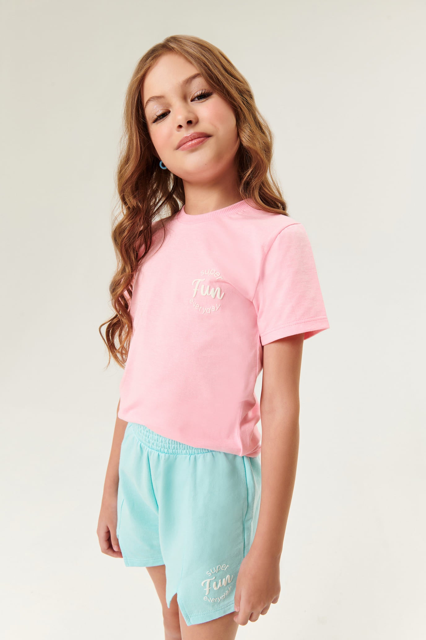 Shorts Infantil Catavento Verão Rosa Escuro