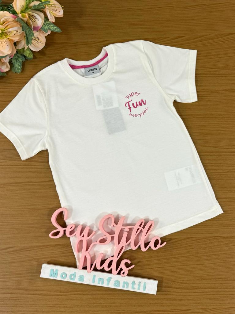 Blusa Infantil Catavento Verão Branca
