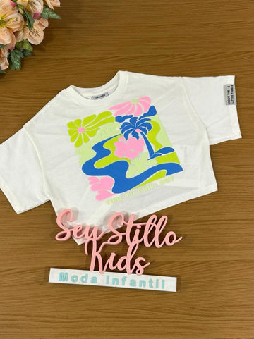 Blusa Infantil Catavento Verão Branca Paraiso