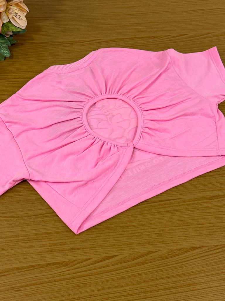 Blusa Infantil Catavento Verão Rosa Paraiso