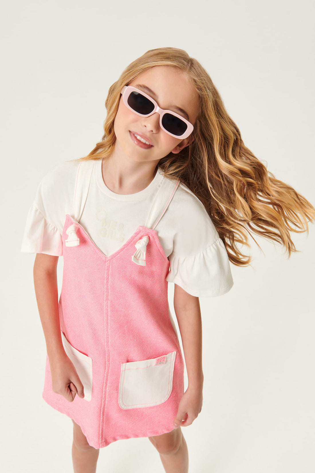 Salopete Infantil Catavento Verão Neon