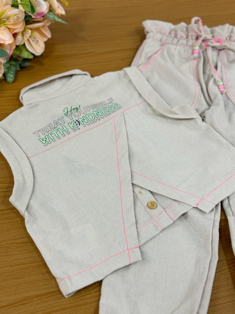 Conjunto Infantil Catavento Verão Com Calça e Blusa