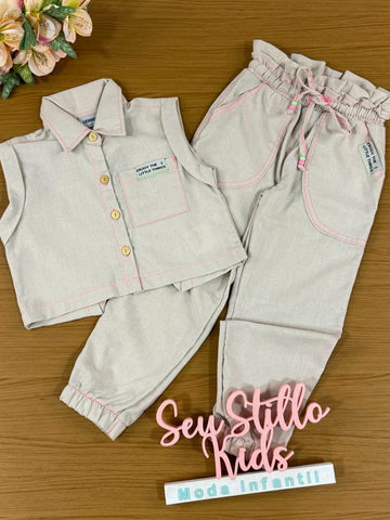 Conjunto Infantil Catavento Verão Com Calça e Blusa