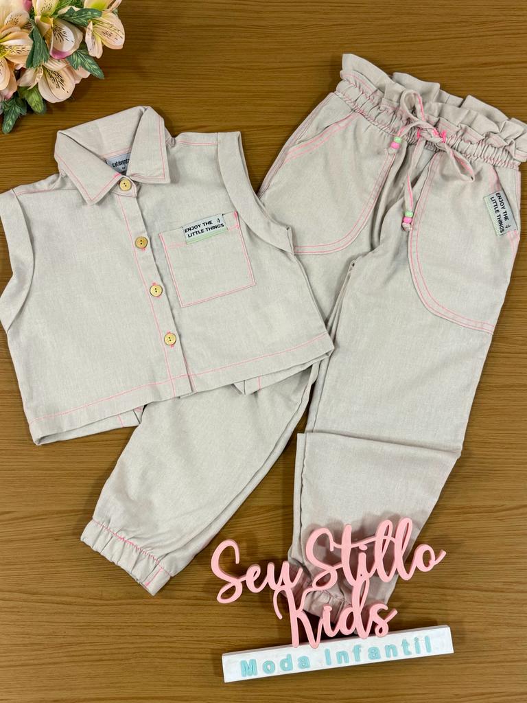 Conjunto Infantil Catavento Verão Com Calça e Blusa