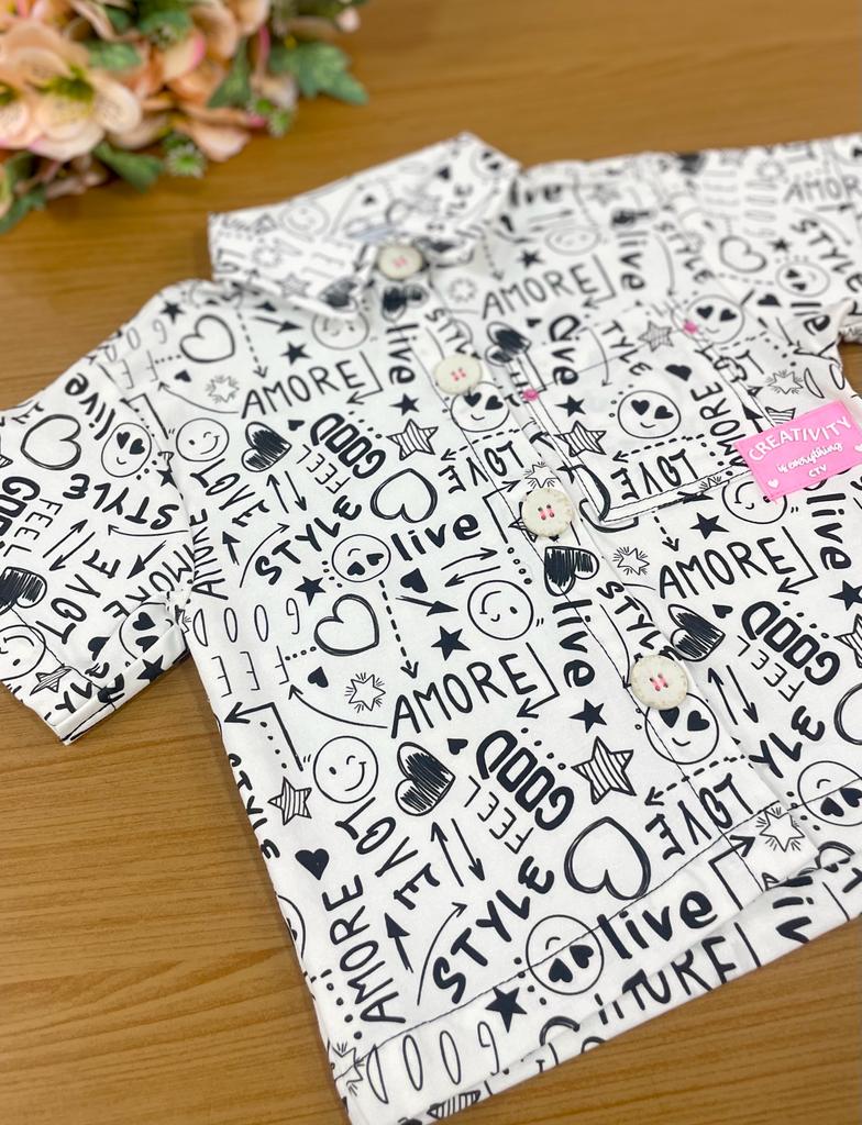 Blusa Infantil Catavento Verão Gola Polo Emoji
