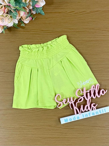 Shorts Infantil Catavento Verão Verde Claro