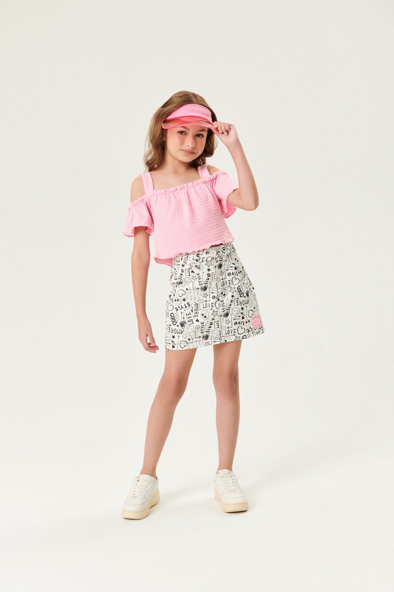 Saia Infantil Catavento Verão Emoji