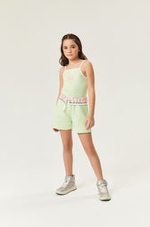 Conjunto Infantil Catavento Verão Com Shorts e Blusa Verde