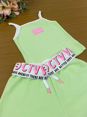 Conjunto Infantil Catavento Verão Com Shorts e Blusa Verde