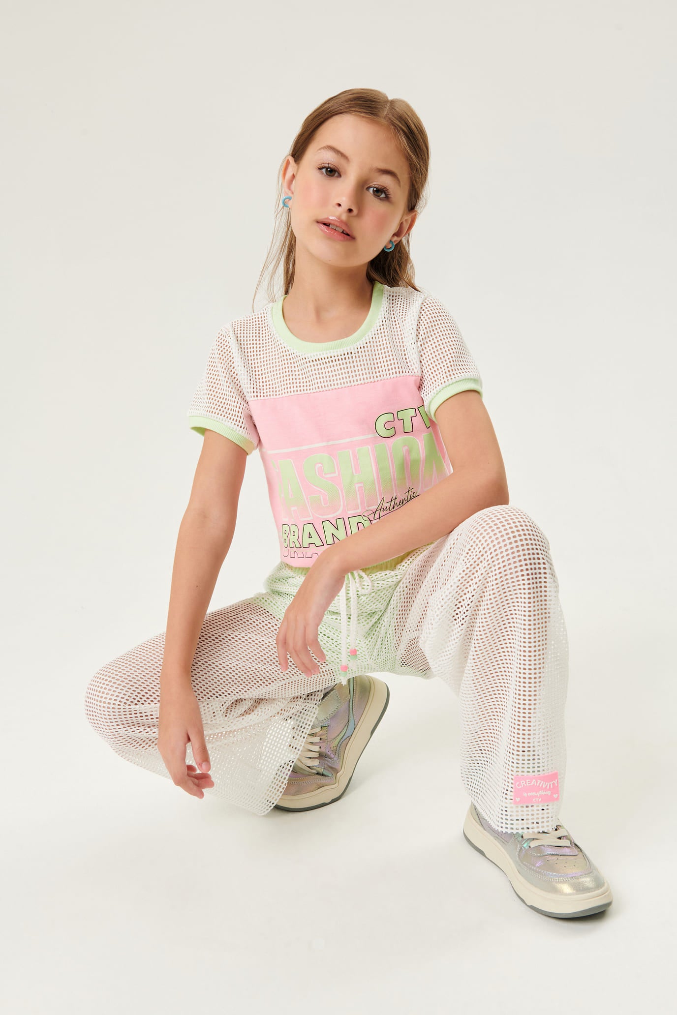 Conjunto Infantil Catavento Verão Com Calça e Blusa Tela