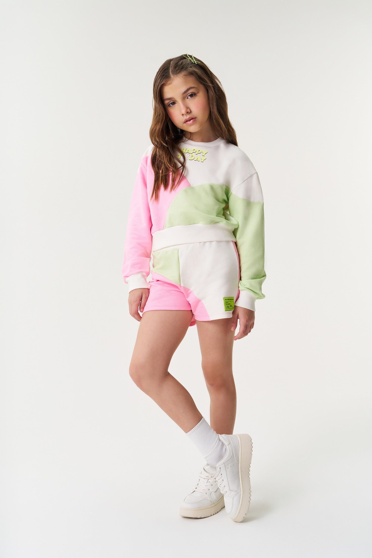 Conjunto Infantil Catavento Inverno com Shorts e Moletom Happy Today