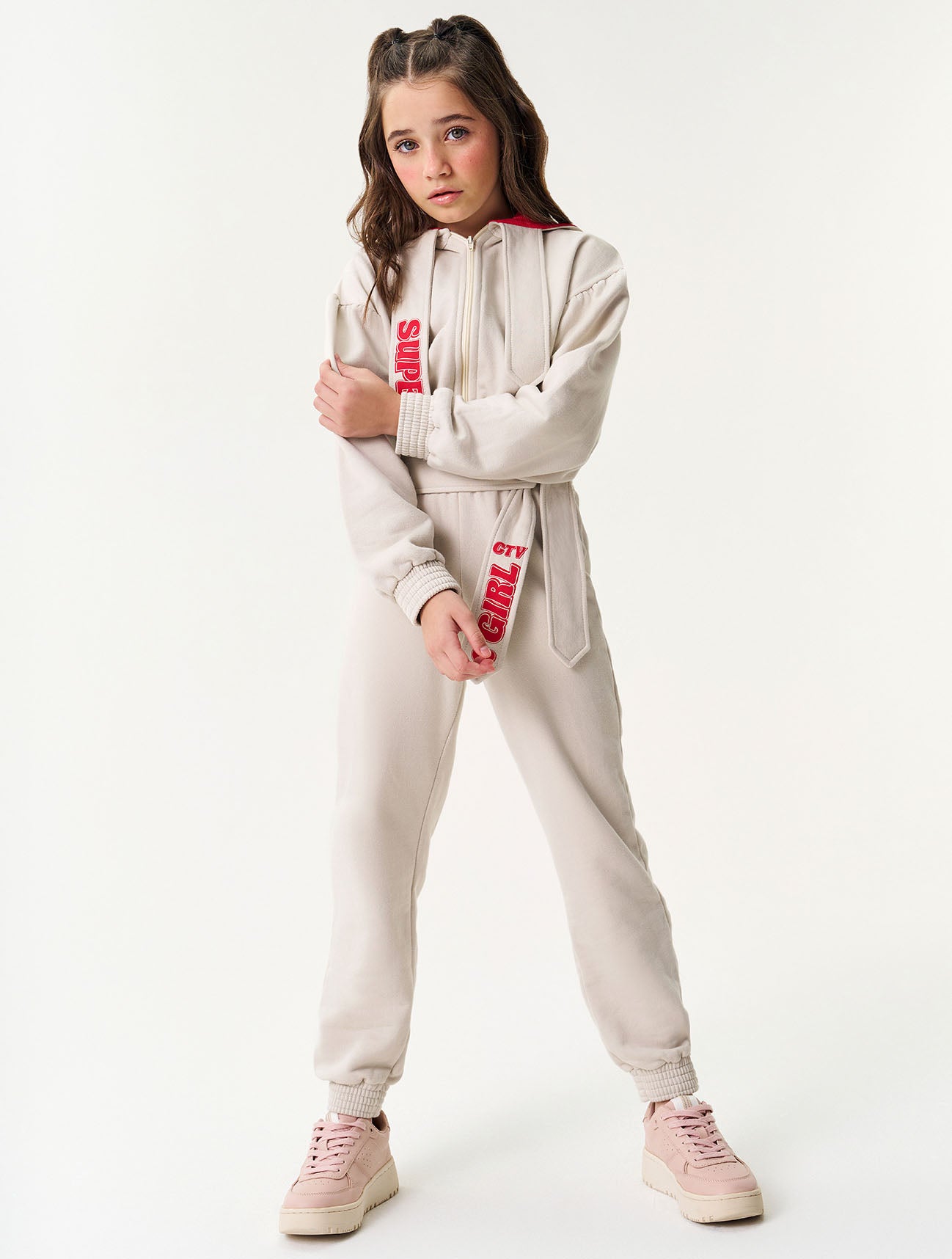 Conjunto Infantil Catavento Inverno Calça e Jaqueta Super Girl