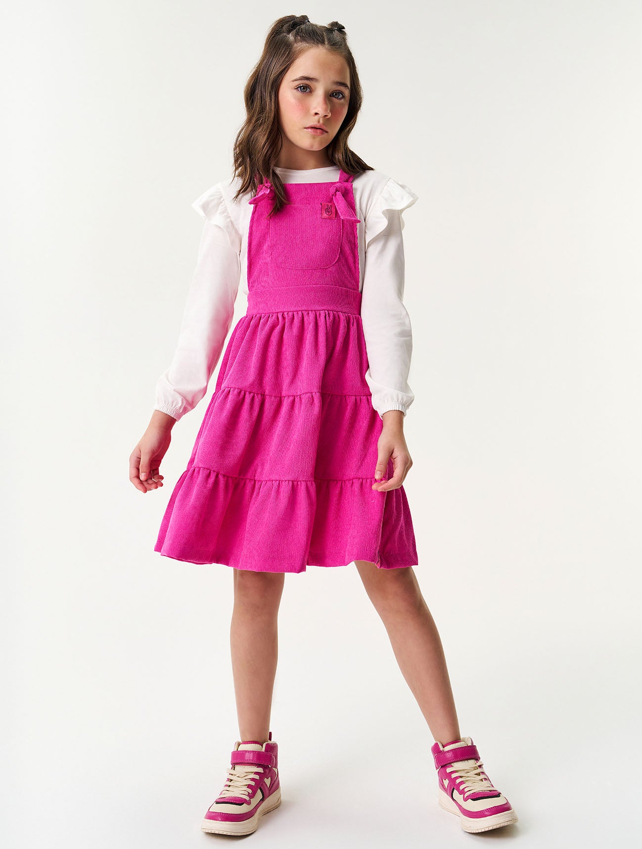 Salopete Infantil Catavento Inverno com Blusa Manga Longa
