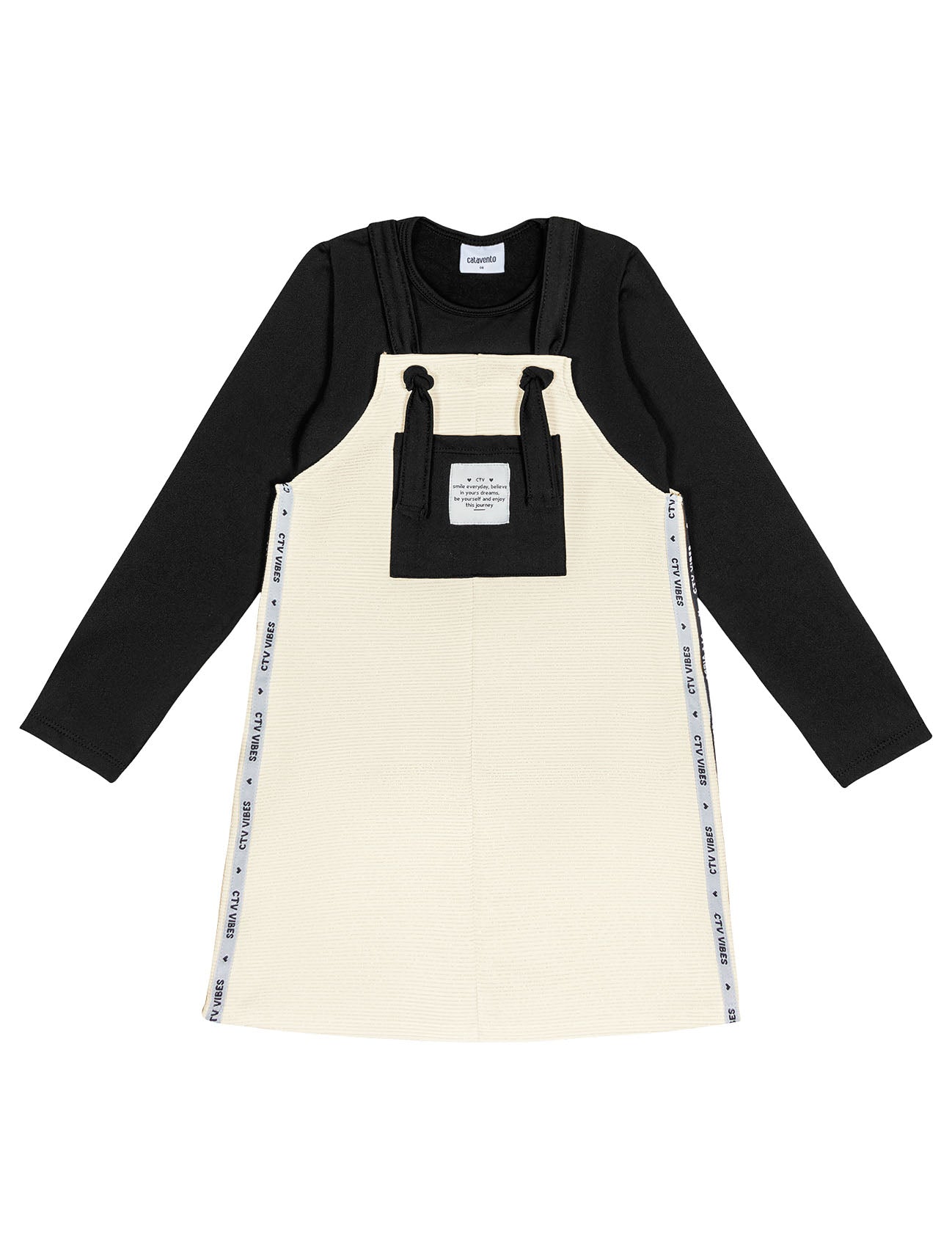 Salopete Infantil Catavento Inverno com Blusa Brilho