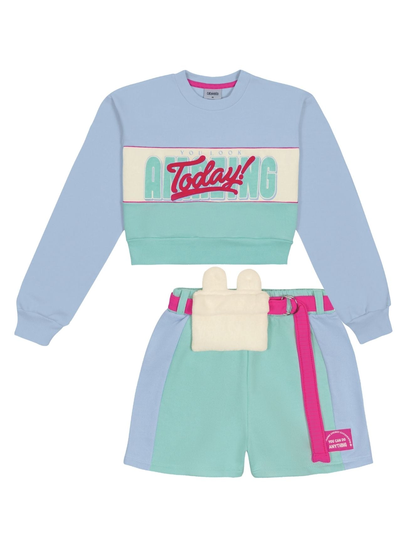 Conjunto Infantil Catavento Inverno com Shorts e Moletom Amazing