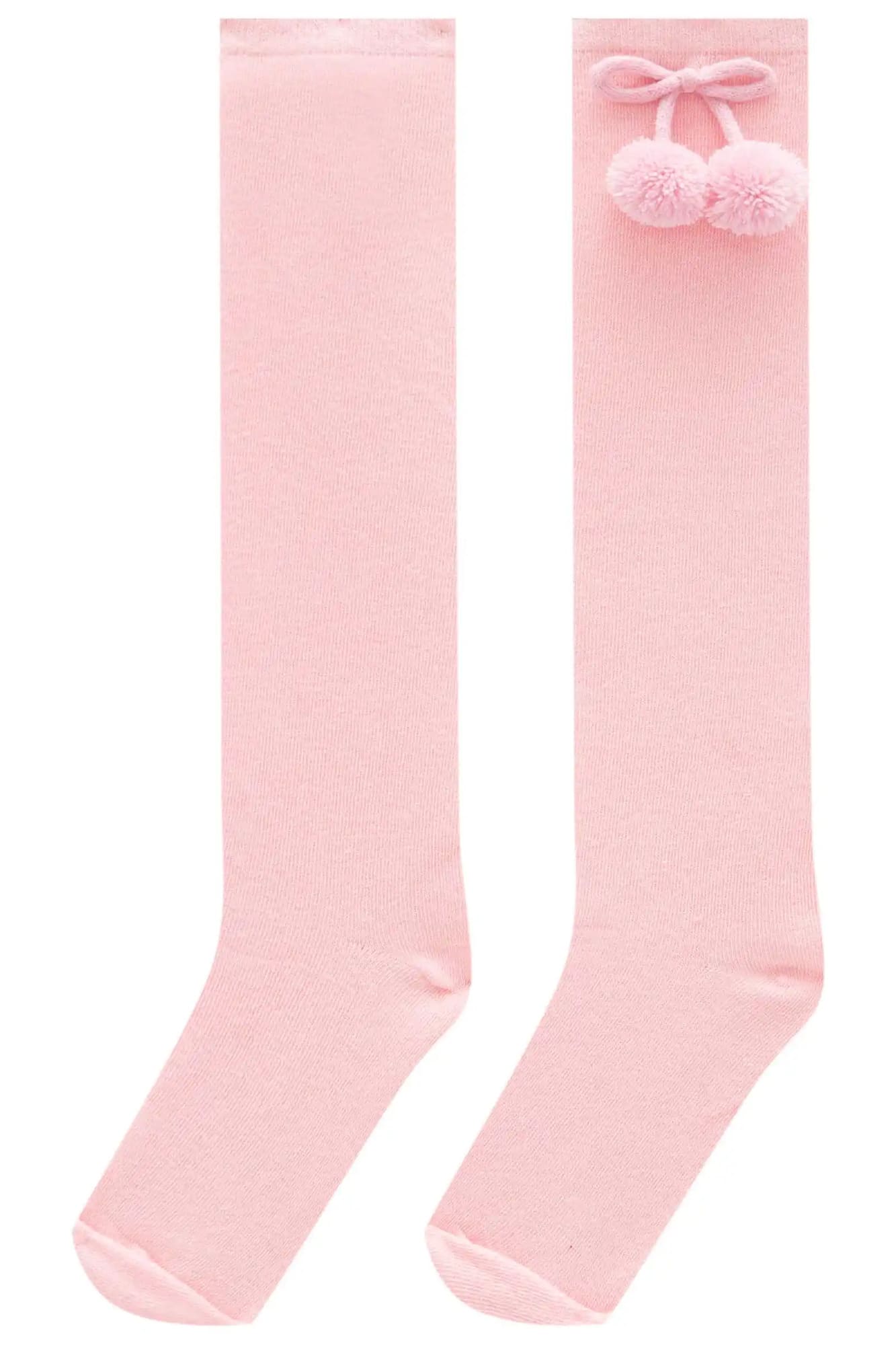 Meia Infantil 3/4 Kukie Inverno Rosa Pompom