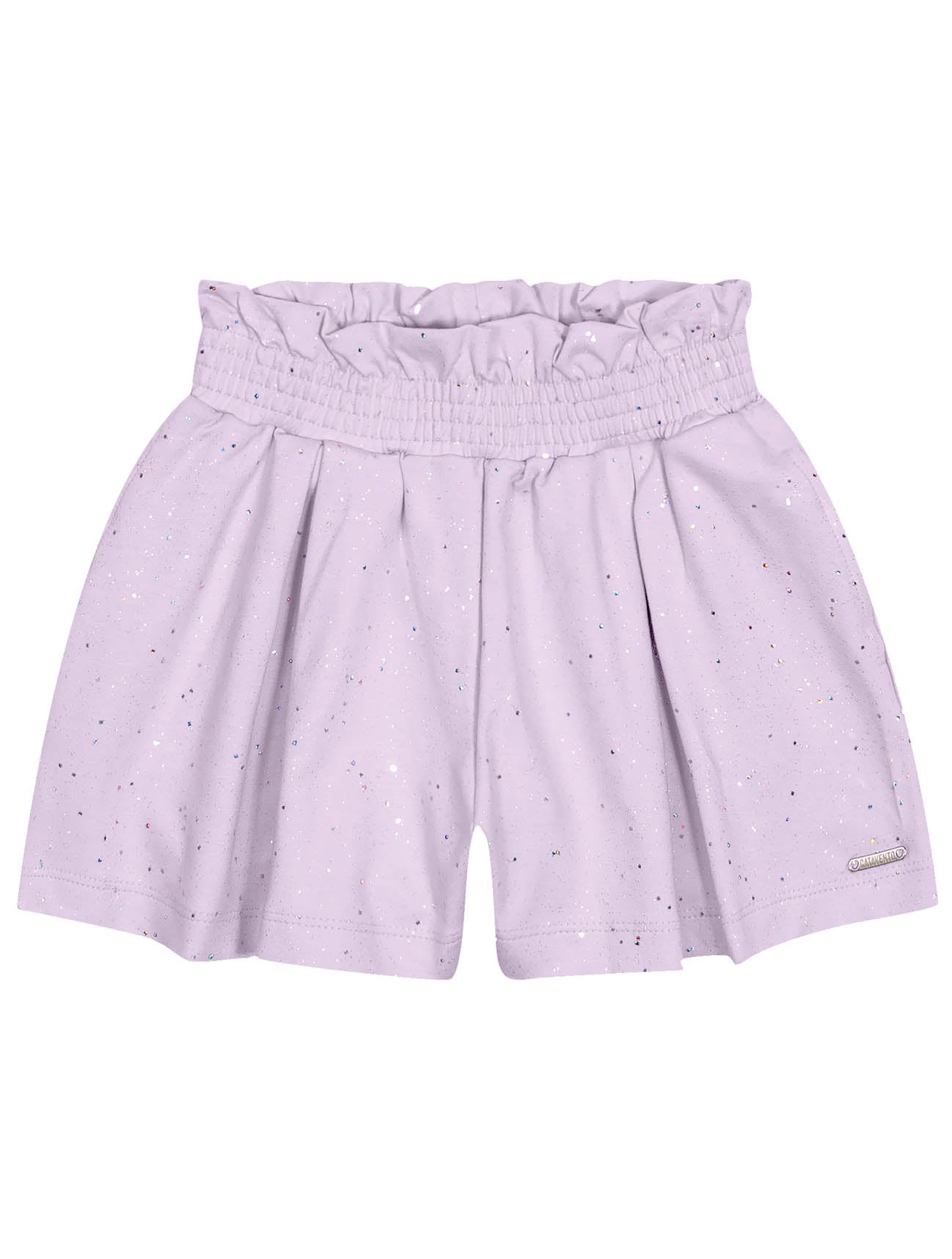 Conjunto Infantil Catavento Verão Shorts e Blusa Lilás Brilhante
