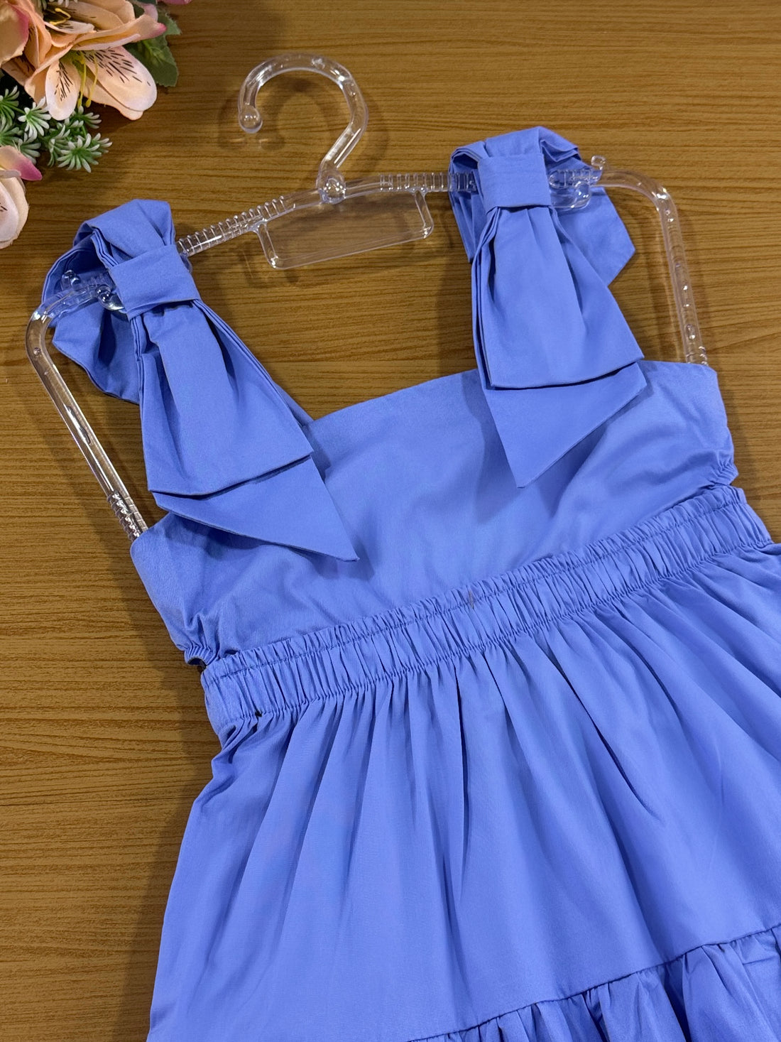 Vestido Infantil Catavento Verão Azul Hortênsia