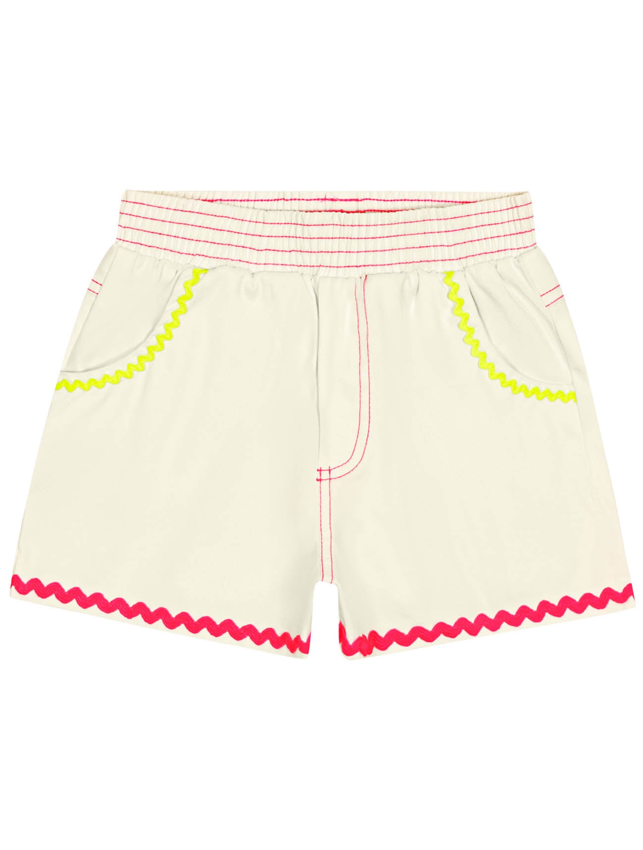 Conjunto Infantil Catavento Verão Shorts e Blusa Off White Sianinha Neon
