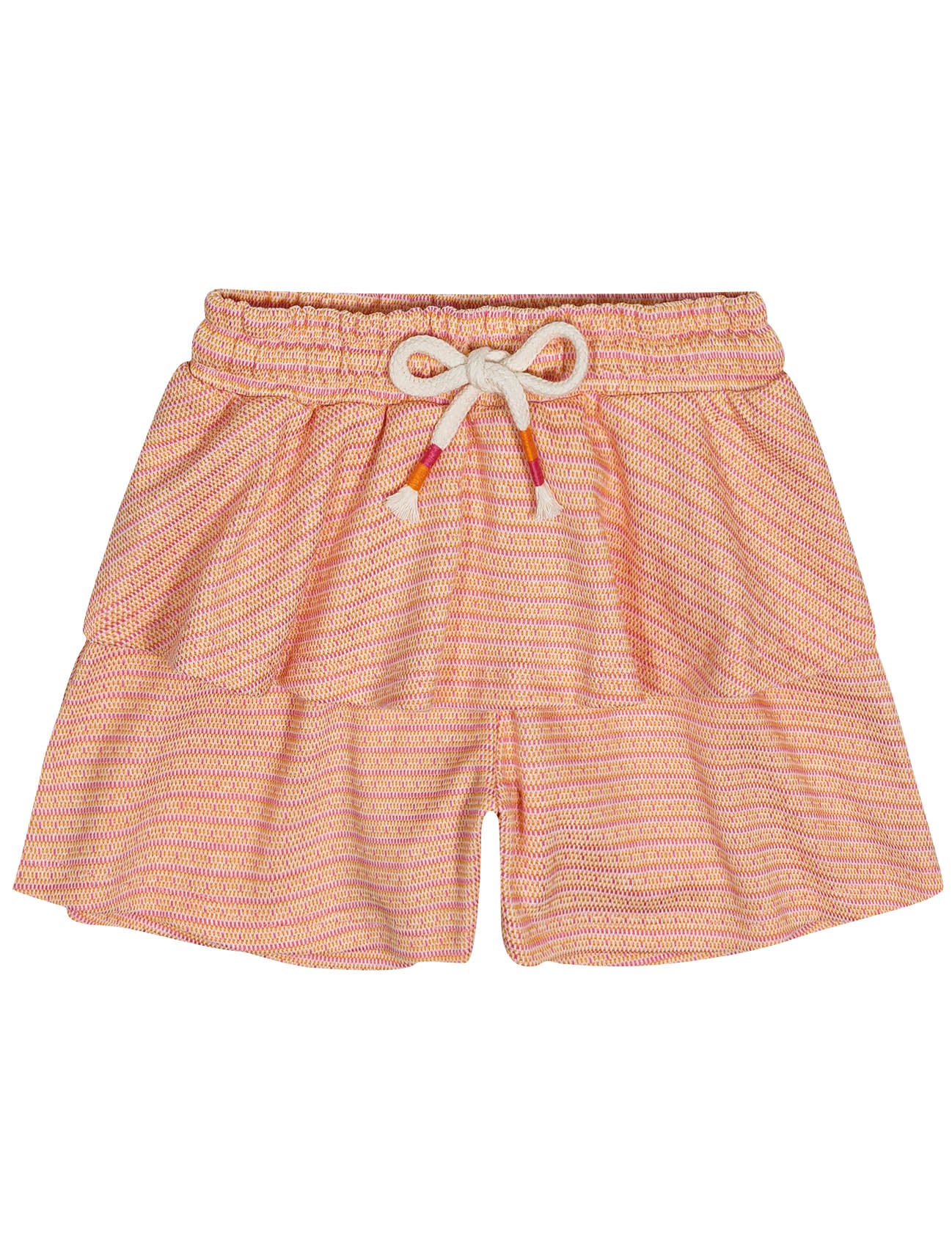 Conjunto Infantil Catavento Verão Shorts Salmão e Blusa Natural