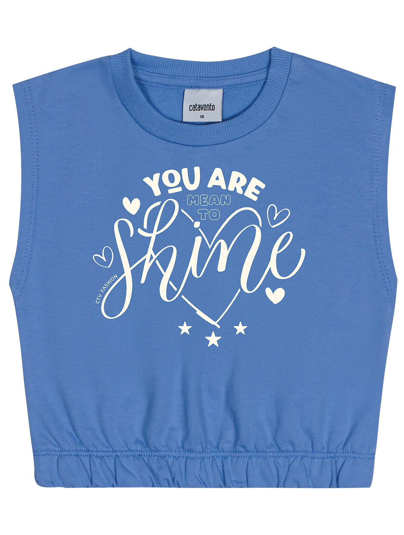 Conjunto Infantil Catavento Verão Shorts e Blusa Azul Shine