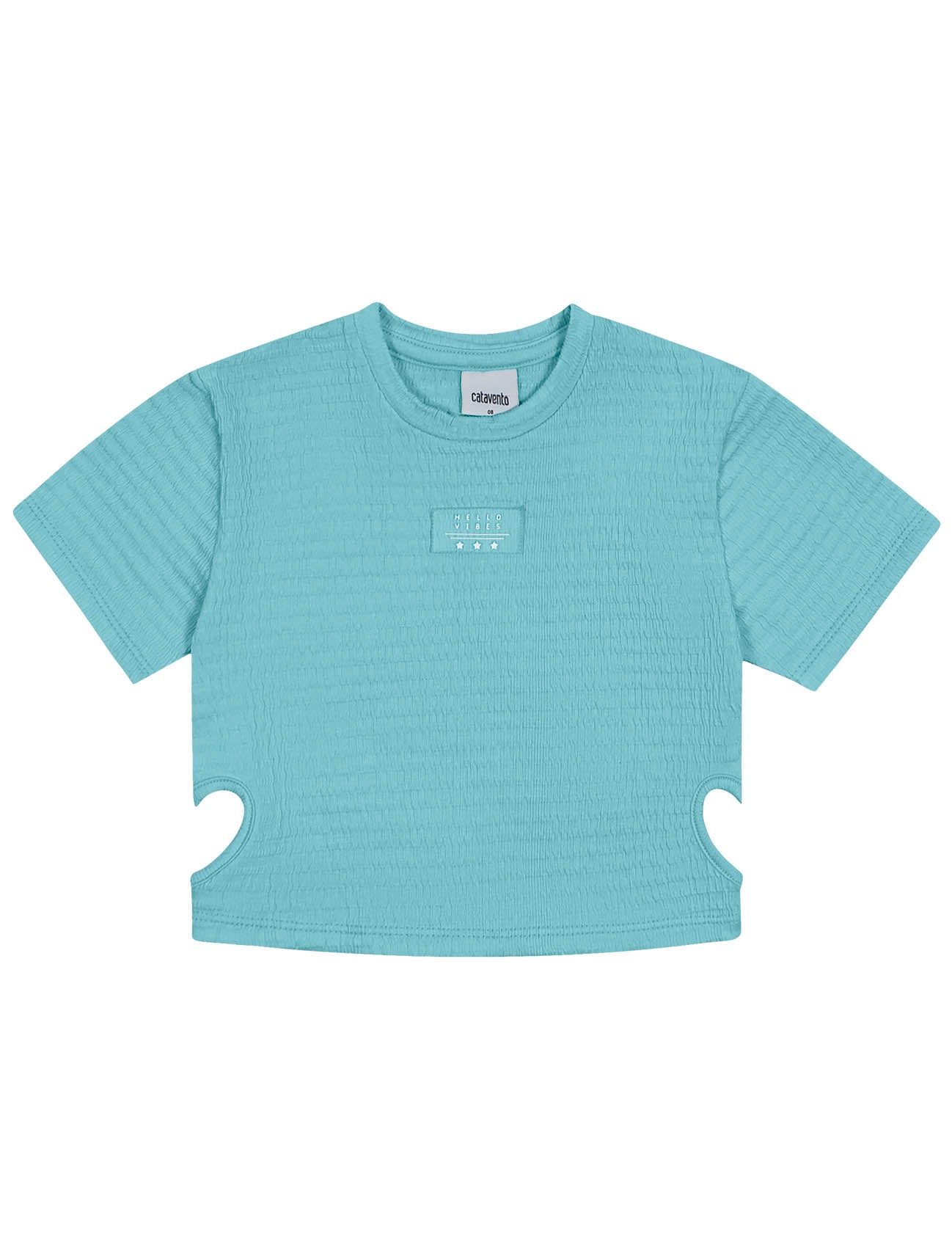 Conjunto Infantil Catavento Verão Shorts e Blusa Azul Litoral