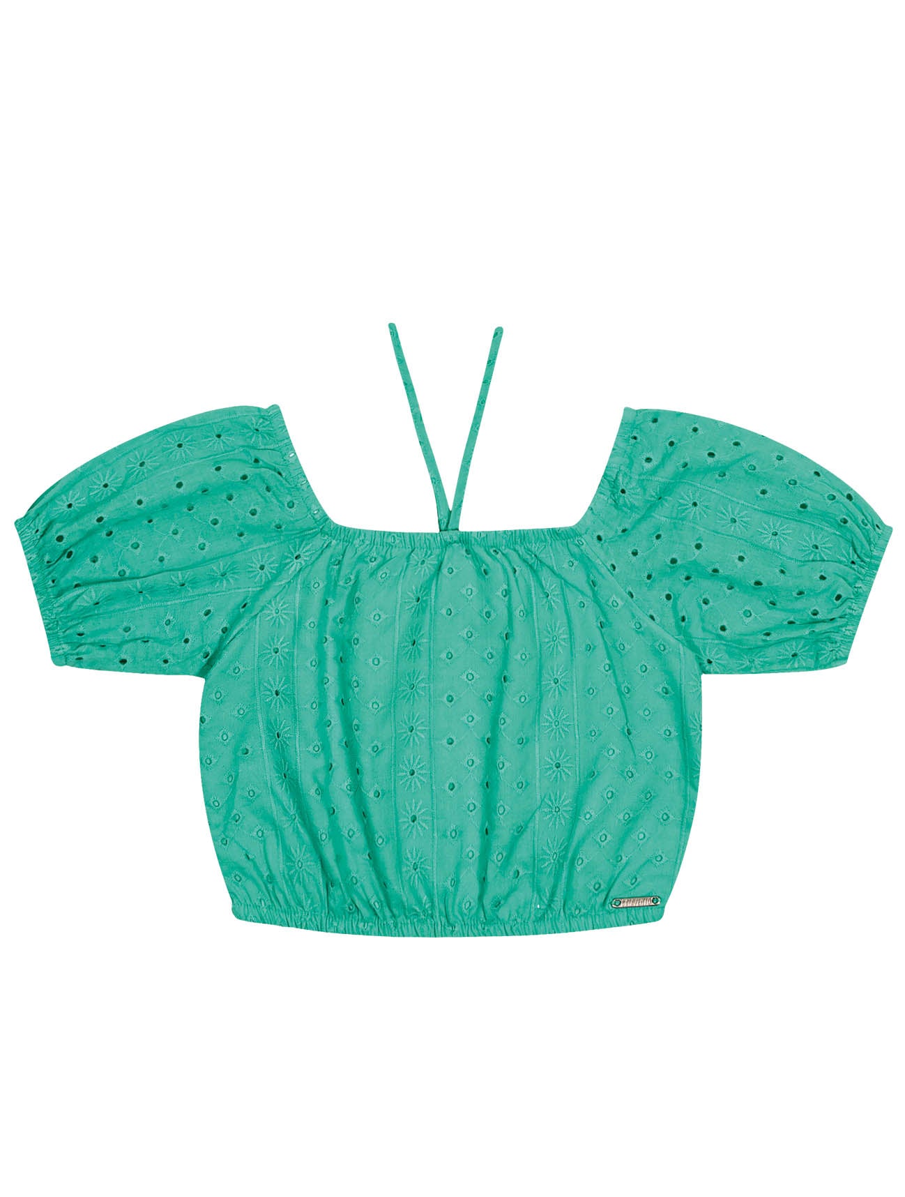 Conjunto Infantil Catavento Verão Shorts e Blusa Verde Laise
