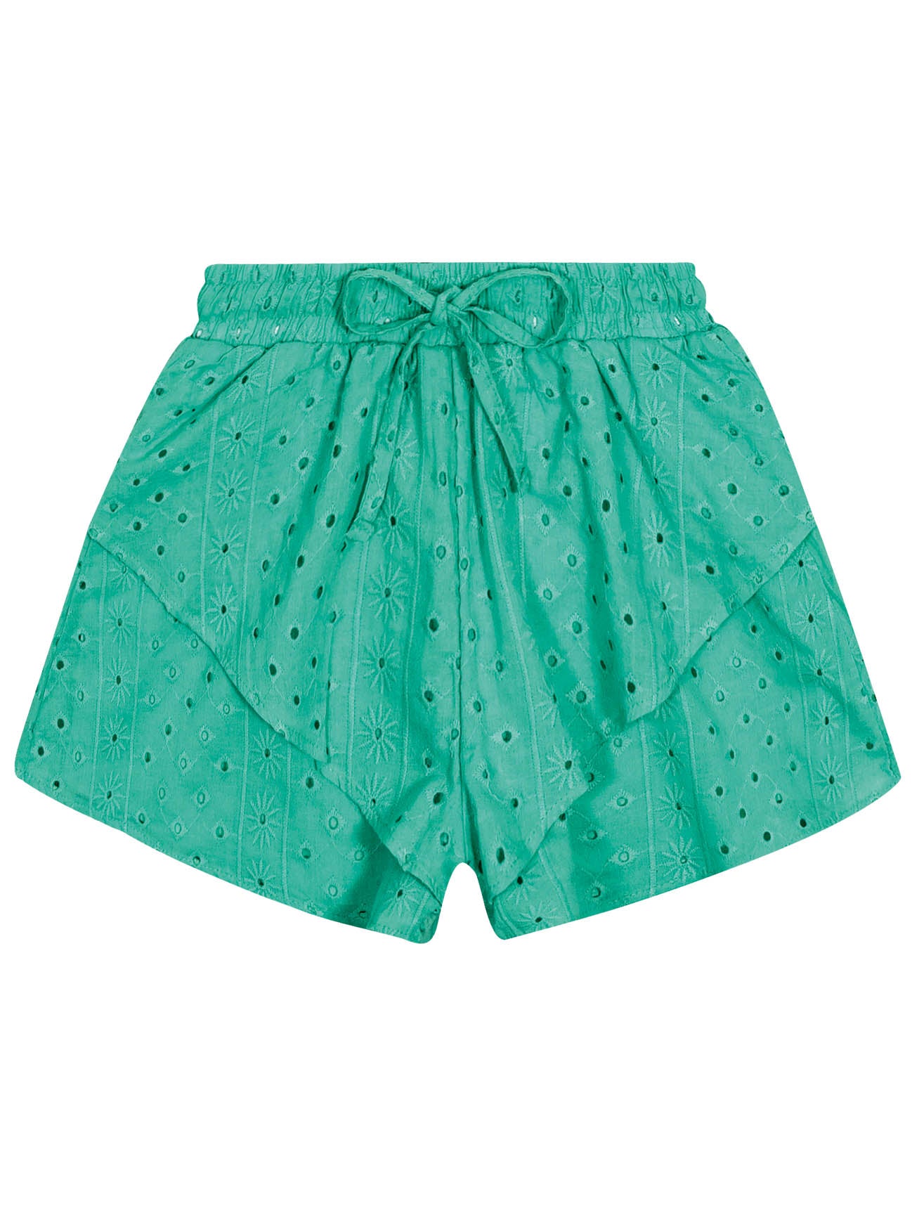 Conjunto Infantil Catavento Verão Shorts e Blusa Verde Laise