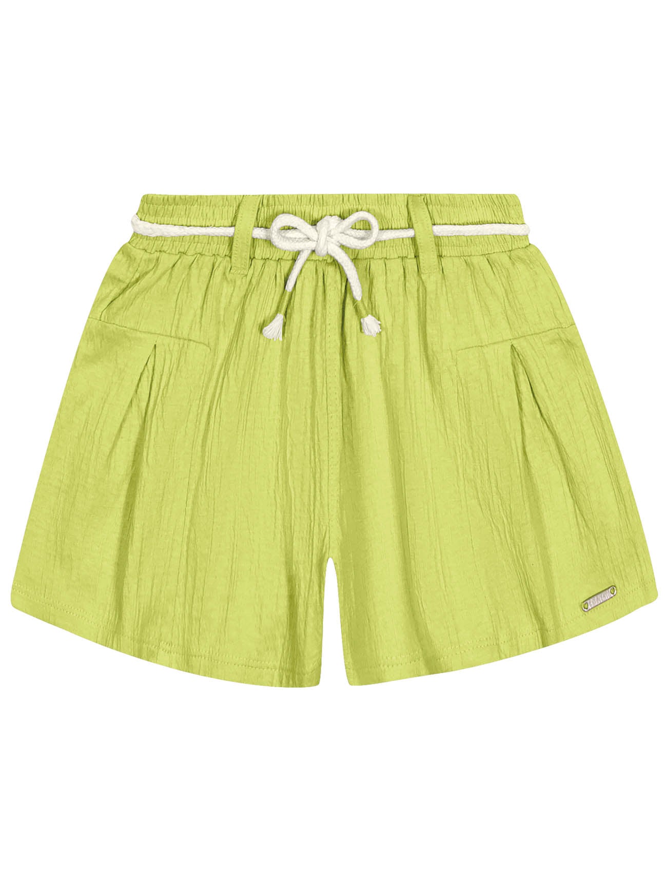Conjunto Infantil Catavento Verão Shorts Verde e Blusa Coração