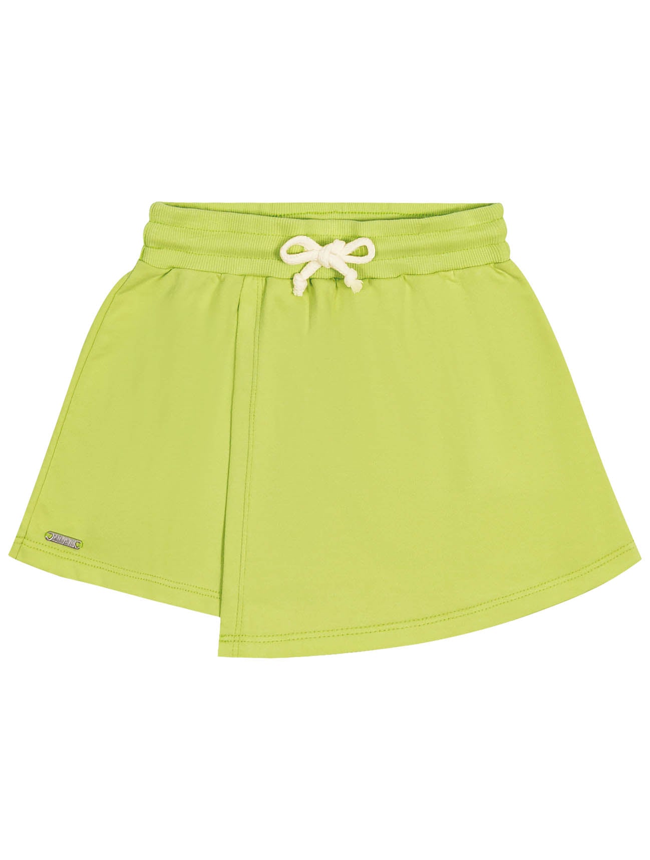 Conjunto Infantil Catavento Verão Shorts Saia Verde e Blusa Brilho