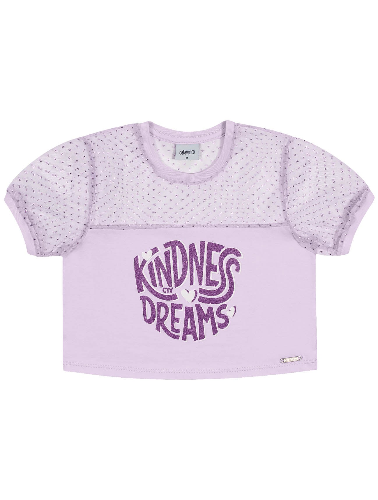 Conjunto Infantil Catavento Verão Saia Tule e Blusa Lilás Dreams