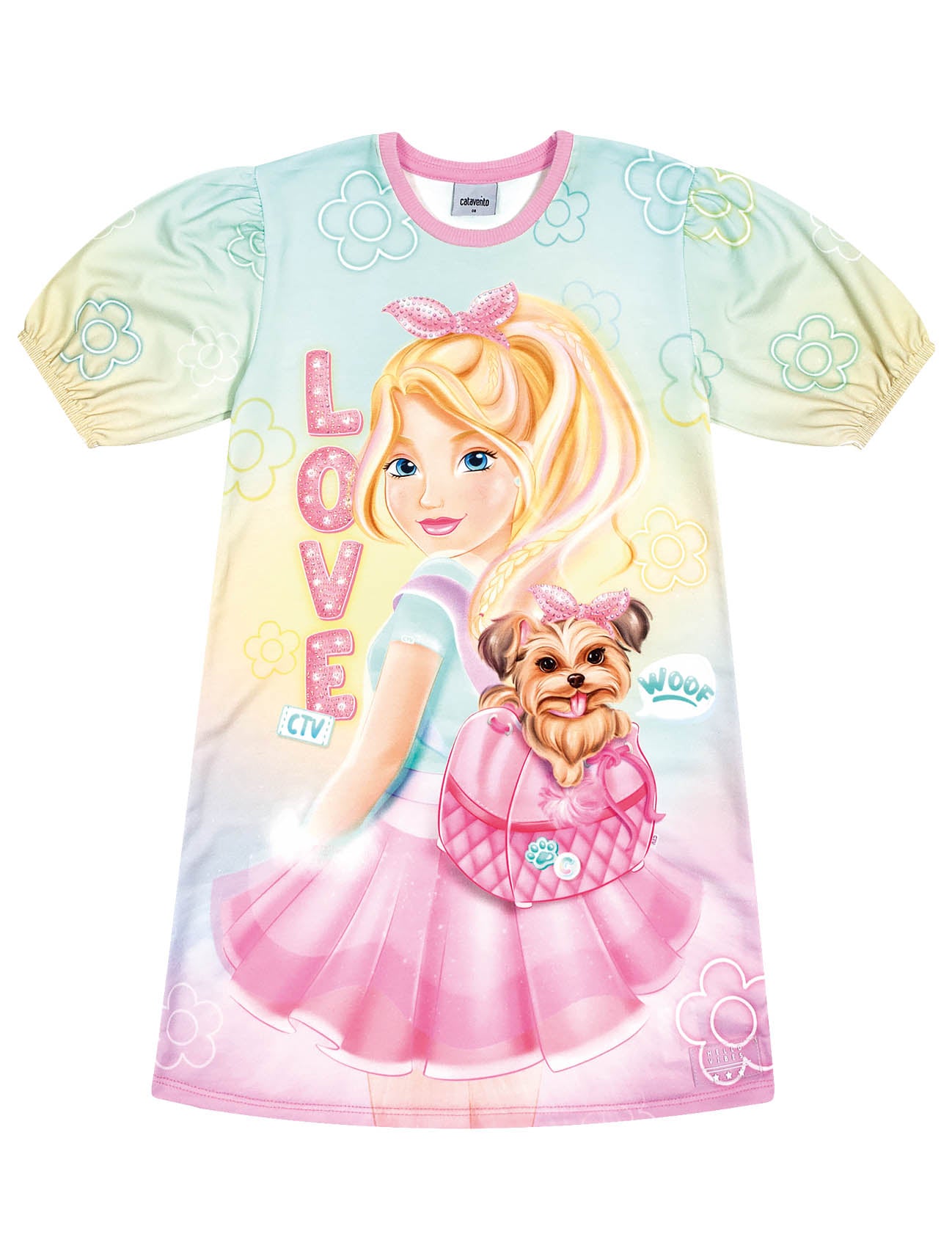 Vestido Infantil Catavento Verão Menina Love