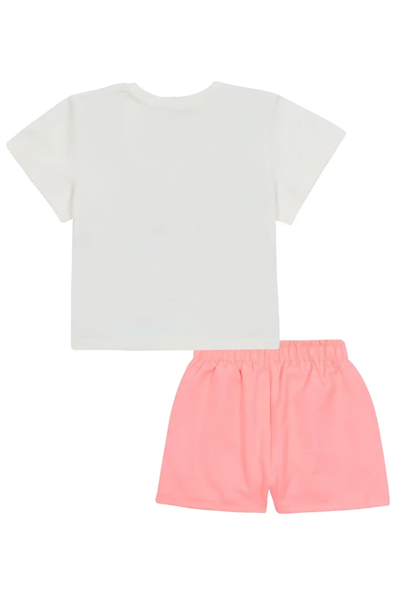 Conjunto Infantil Kukiê com Shorts Rosa e Blusa Manga Curta Animais na Floresta