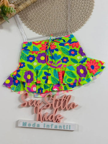 Saia Infantil Siri Kids Verde Julia Jardim 43168