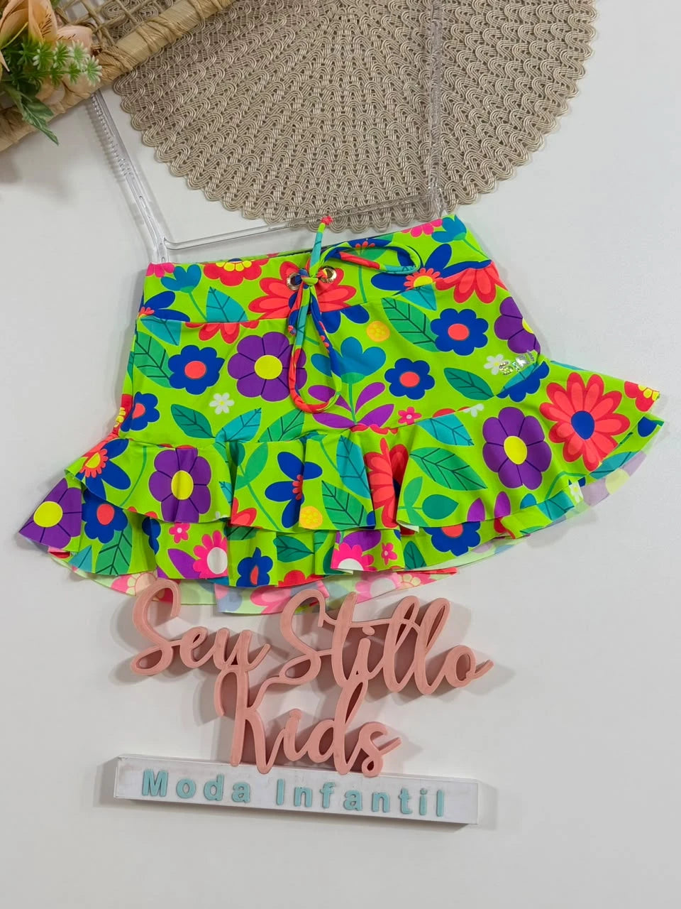 Saia Infantil Siri Kids Verde Julia Jardim 43168
