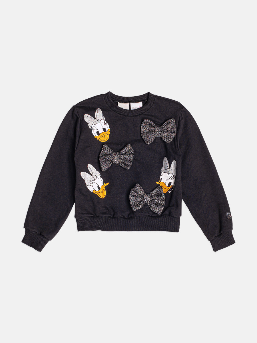 Casaco Infantil Momi Inverno Preto Daisy Lacinhos Disney