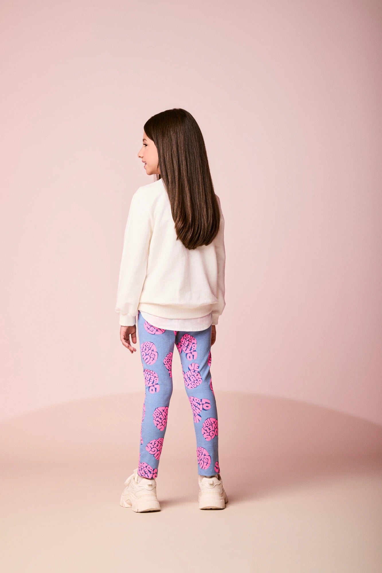 Conjunto Infantil Momi Inverno com Calça Legging Azul e Moletom sem Flanela Bears