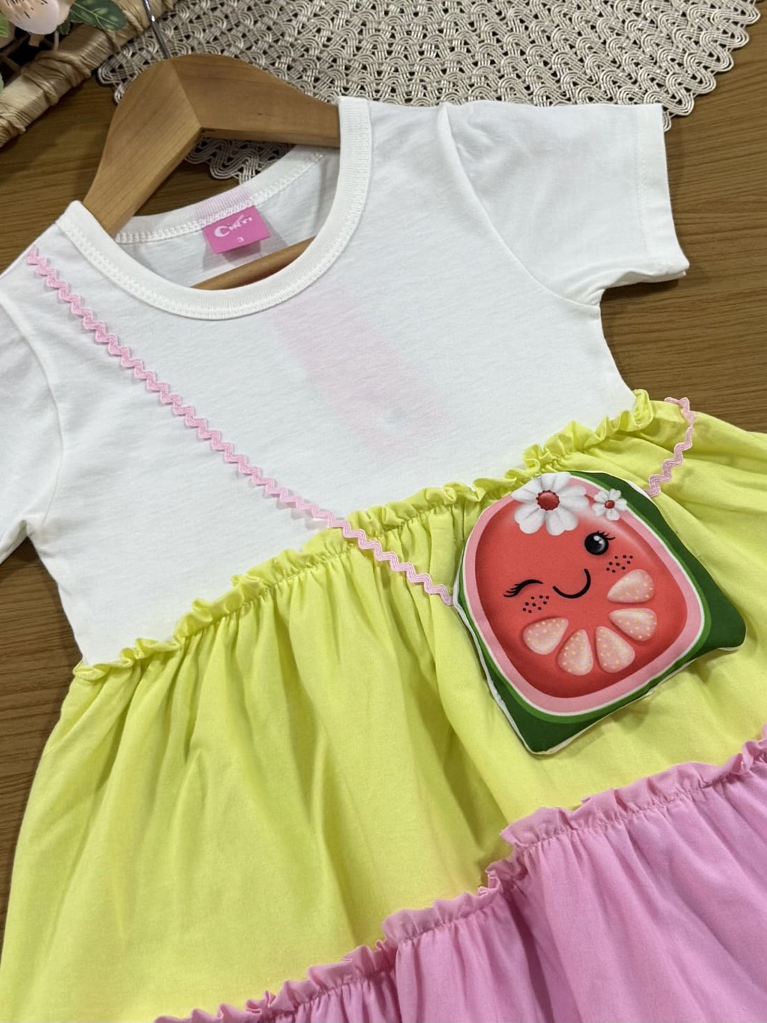 Vestido Infantil Cinti Verão Três Marias com Bolsinha