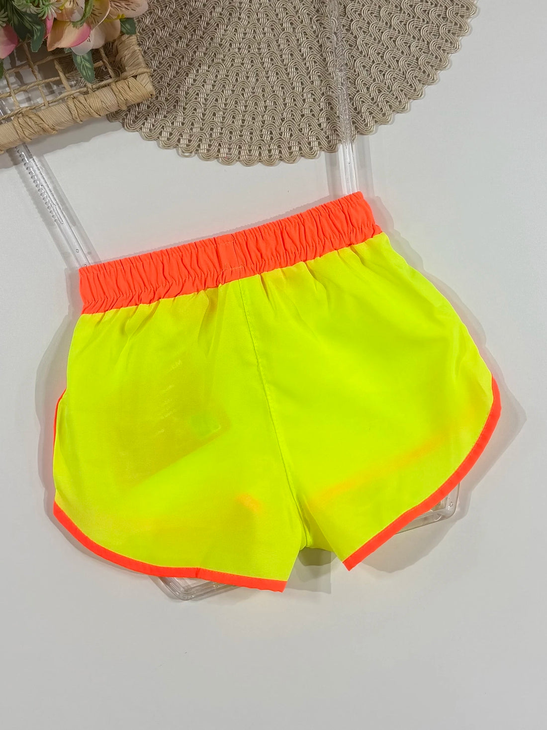 Shorts Infantil Siri Kids Nylon Leticia Amarelo Fluor 43063
