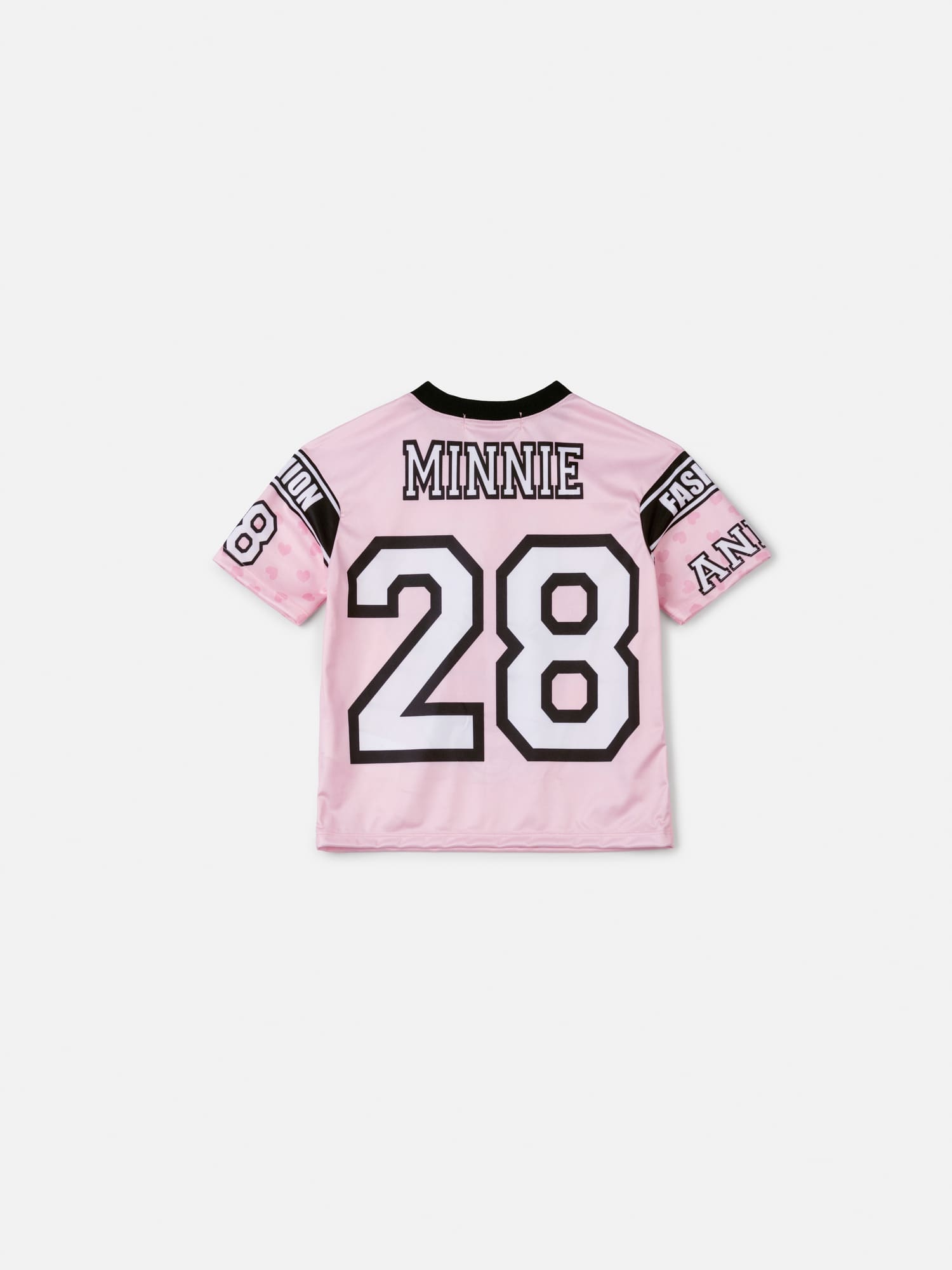 Blusa Infantil Animê Inverno Manga Curta Rosa Minnie Disney