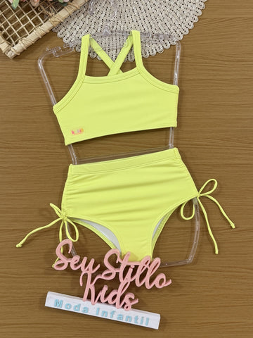 Biquíni Infantil Kukiê Verão Verde Neon