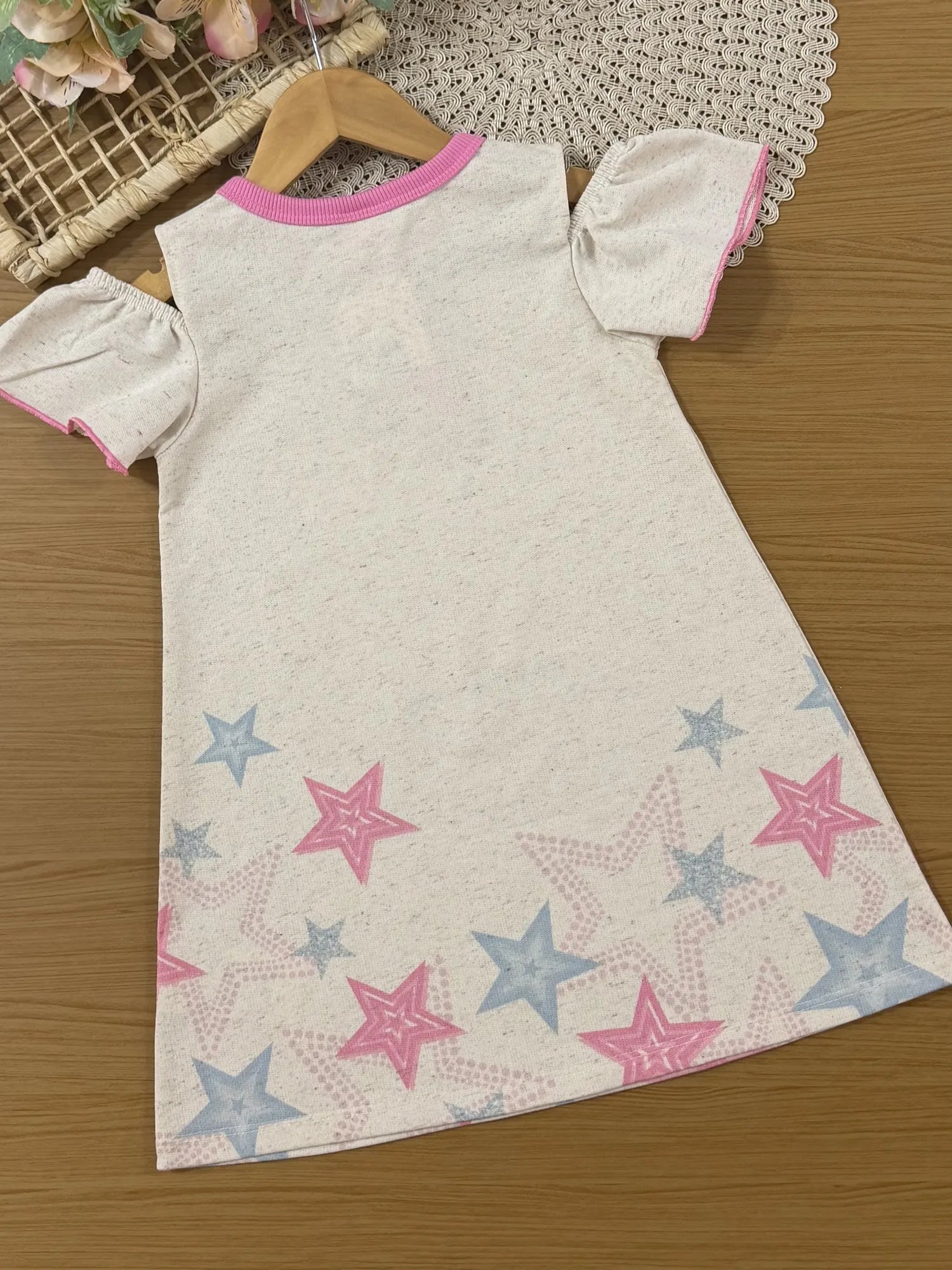 Vestido Infantil Cinti Inverno Ursinha Manga Curta Fashion