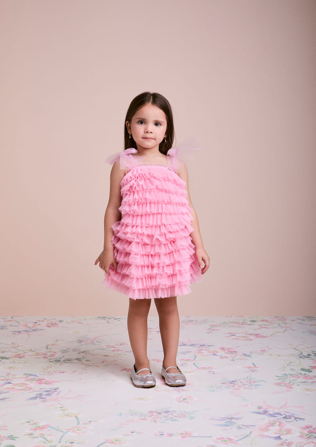 Saia Infantil Animê Verão Rosa em Tule