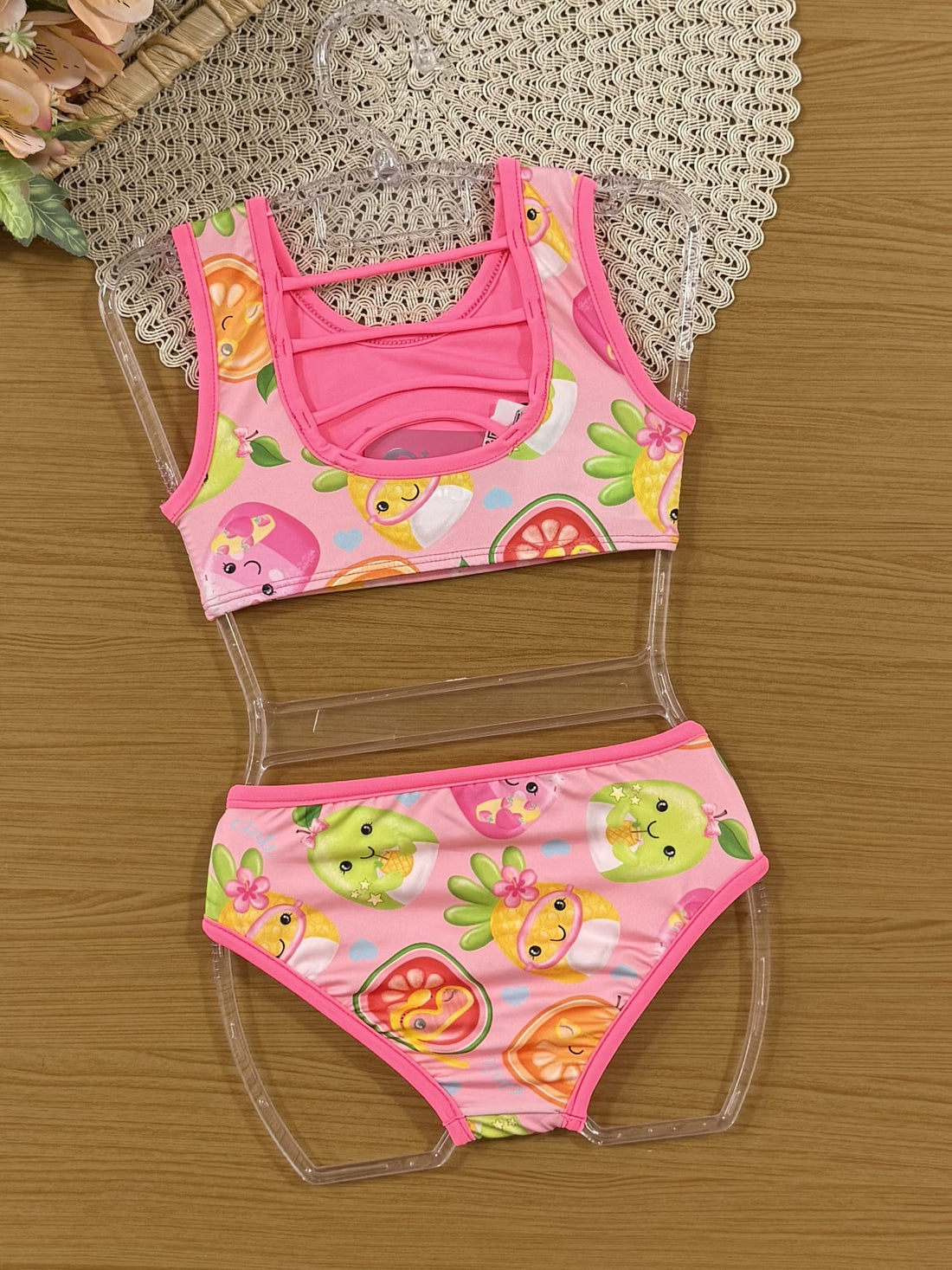 Biquíni Infantil Cinti Verão Rosa Frutinhas