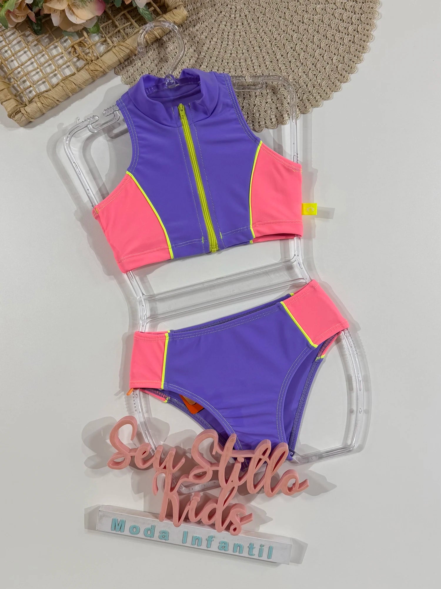 Biquíni Infantil Siri Kids Colorido Cecilia Zig Zag 43026