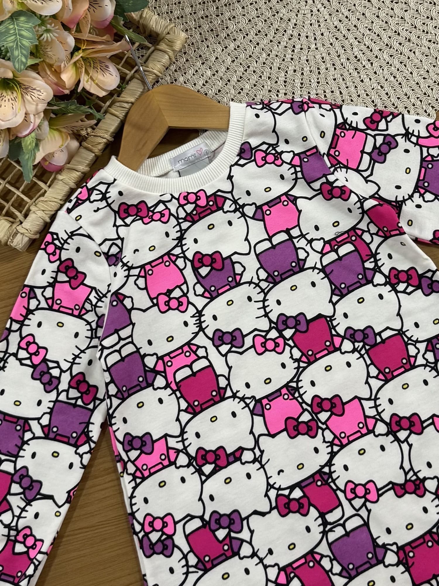 Vestido Infantil Momi Inverno Hello Kitty