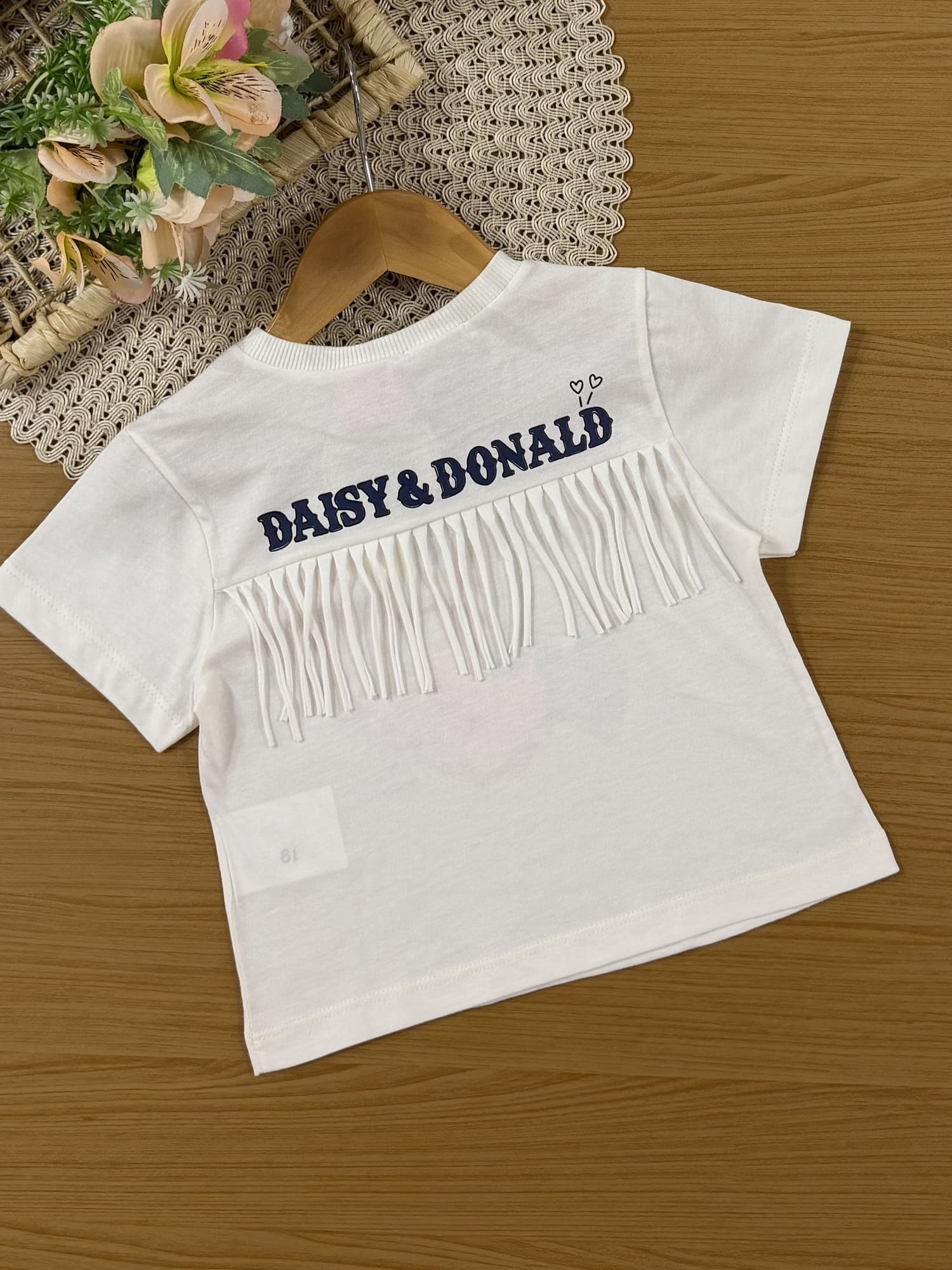 Blusa Infantil Momi Inverno Branca Daisy e Donald Cowboy Disney