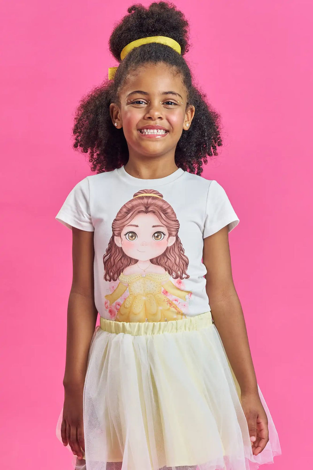 Blusa Infantil Kukiê Verão Branca Princesa Bela