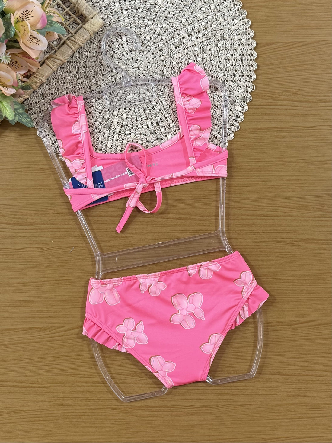 Biquíni Infantil Cinti Verão Rosa Bexiga
