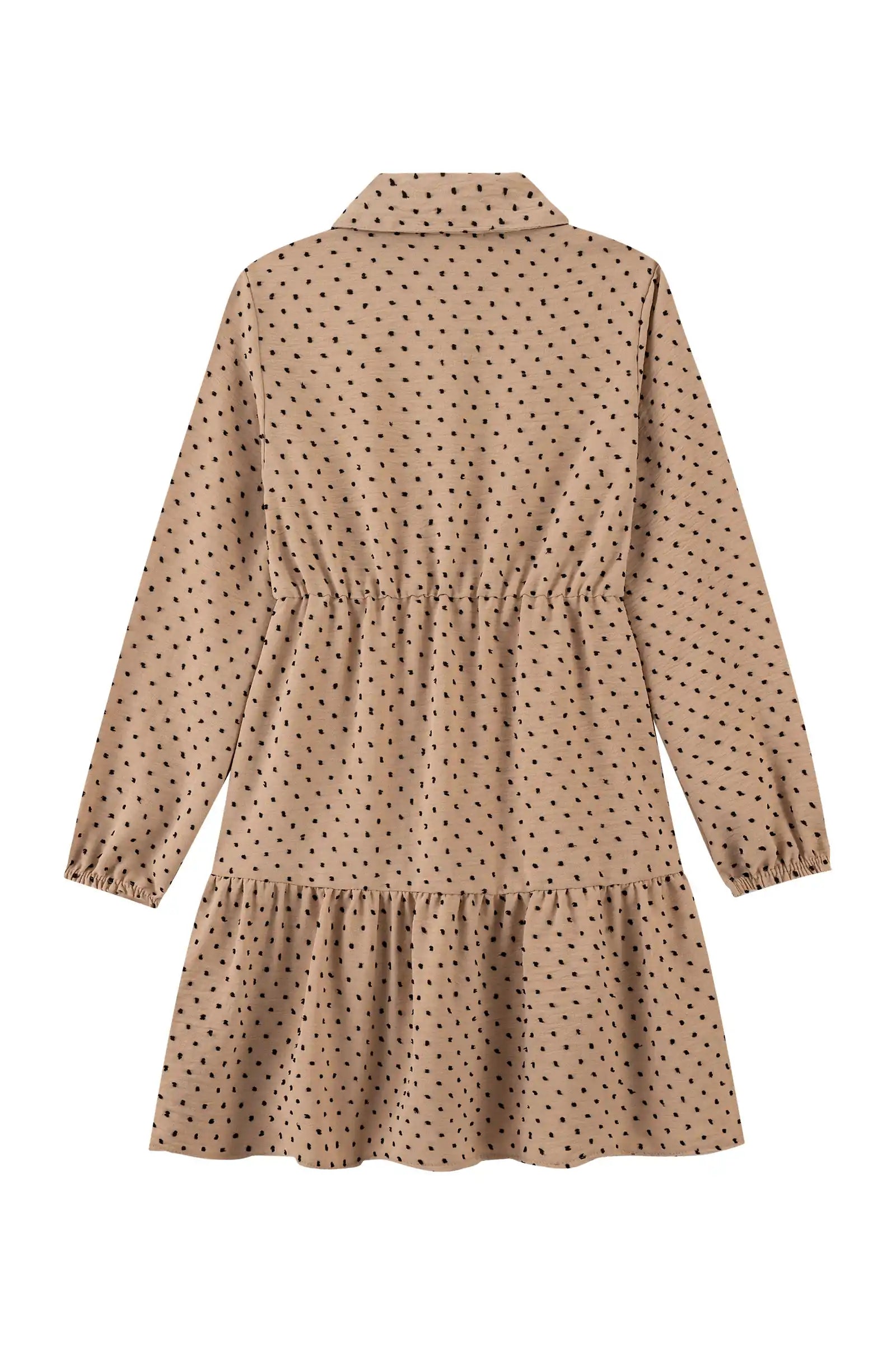 Vestido Infantil Kukiê Inverno Bege com Colete Preto